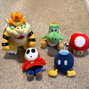 Nintendo Plush Toy Set - Multicolor Mario Brothers Bowser, toad, Yoshi